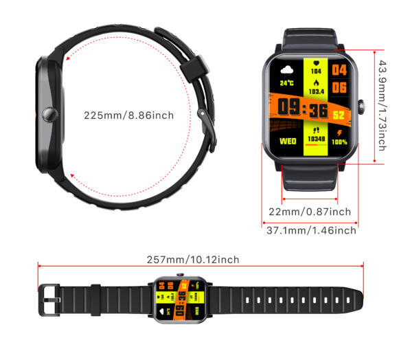 F33 Smartwatch with Heart Rate, Blood Pressure, Blood Sugar & Sleep Tracking, Custom Dials, Call Alerts - Image 5