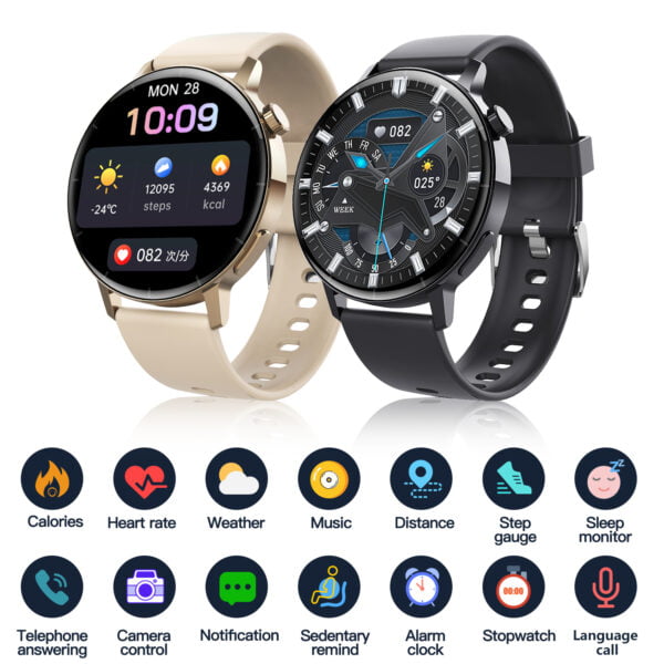 F22R Smartwatch with Voice Calls, 24-Hour Health Monitoring, Customizable Dials, and Fitness Tracking - Image 3