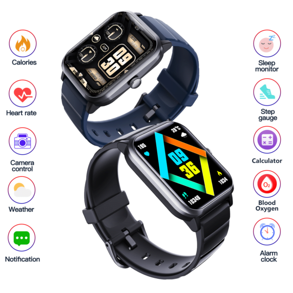 F33 Smartwatch with Heart Rate, Blood Pressure, Blood Sugar & Sleep Tracking, Custom Dials, Call Alerts - Image 3