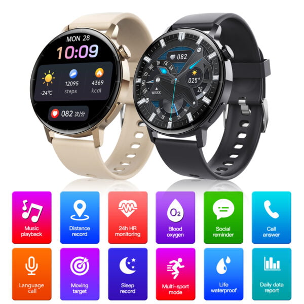 F22R Smartwatch with Voice Calls, 24-Hour Health Monitoring, Customizable Dials, and Fitness Tracking - Image 4