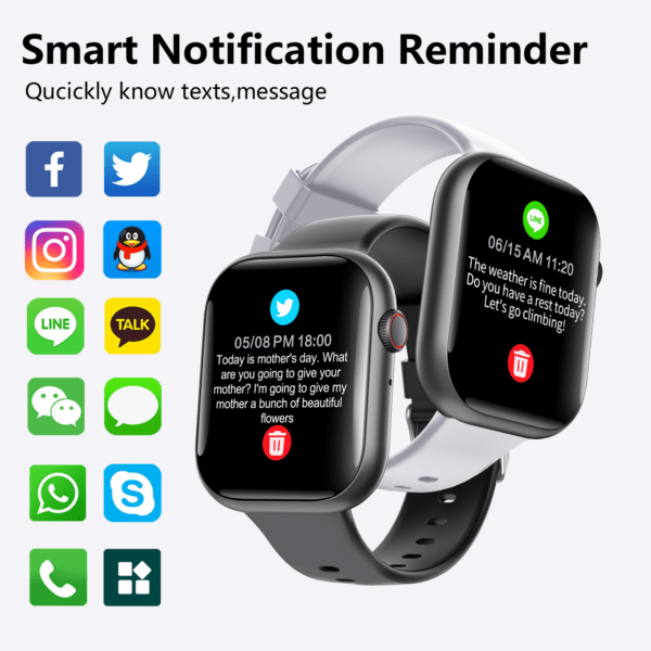 F58 24-Hour Health Smartwatch with HRV, Sleep Tracking, & Custom Dials - Image 3