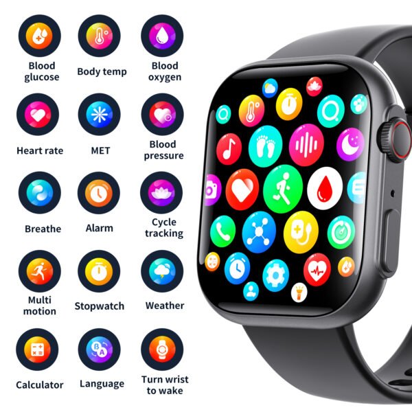 F59 Smartwatch with SOS, Blood Oxygen, 100+ Sports Modes & Custom Watch Faces - Image 5