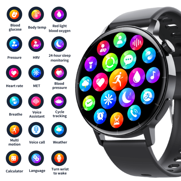 F67 Smartwatch with Blood Component Analysis, 24-Hour Monitoring - Image 3