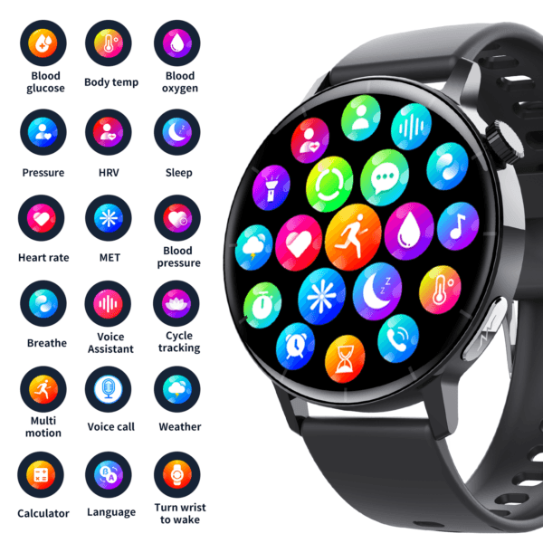 F67Pro Smartwatch with ECG, Body Composition, 24/7 Health Monitoring - Image 4