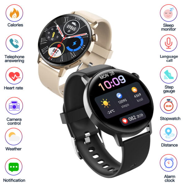 F22R Smartwatch with Voice Calls, 24-Hour Health Monitoring, Customizable Dials, and Fitness Tracking - Image 6