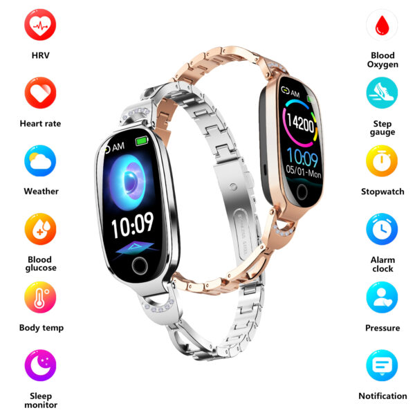 F81 Women's Smartwatch with Health Monitoring, Fitness Tracking, and Custom Watch Faces - Image 2