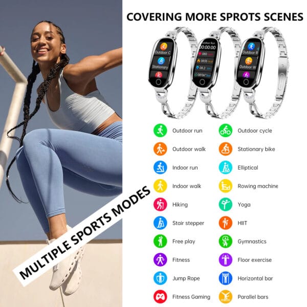 F81 Women's Smartwatch with Health Monitoring, Fitness Tracking, and Custom Watch Faces - Image 3